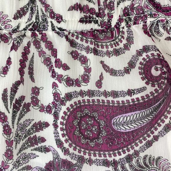 Ann Taylor Paisley Print White & Pink A Line Maxi Full Length Skirt S - Picture 4 of 7